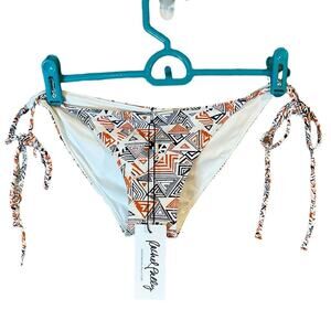 Rachel Pally Palau String Bikini Bottoms Citrus Maze SIze XS NWT
